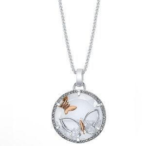 14 k Finish Silver and Pendant Necklace